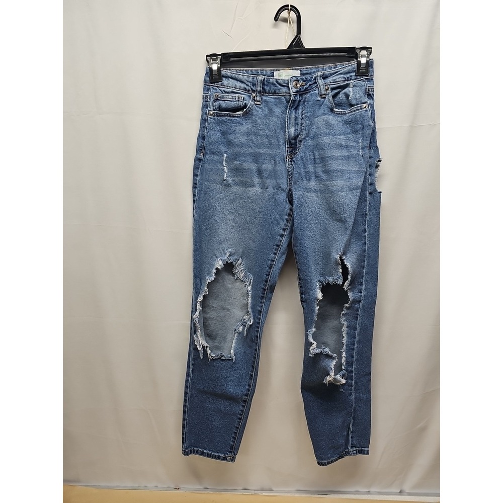 Celebrity Pink Women's Regeneration Slim Blue Denim Jeans Distressed Size 3 - Picture 2 of 16